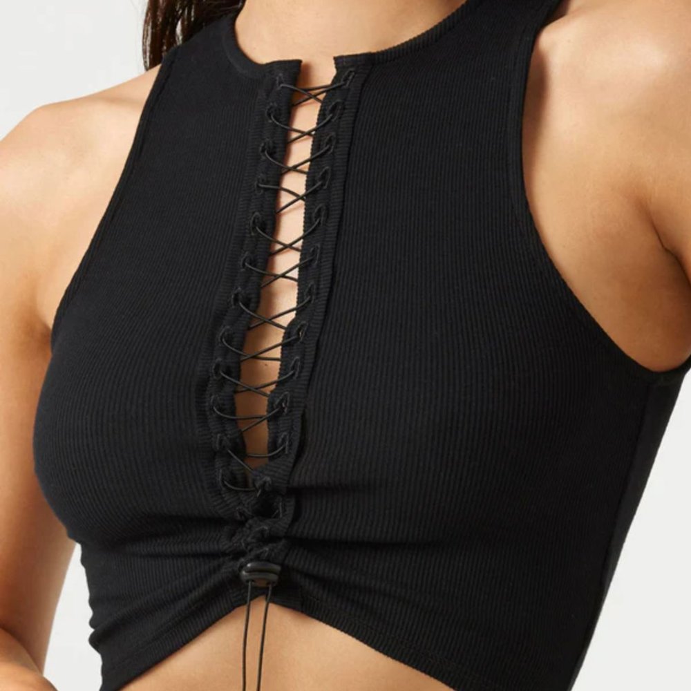 Lace Up Crop Tank